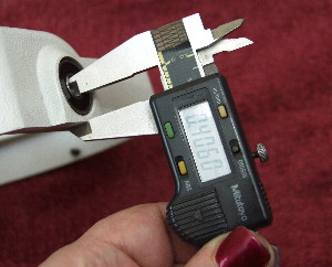 Measuring the end float washer to worm carrier face on the EQ6