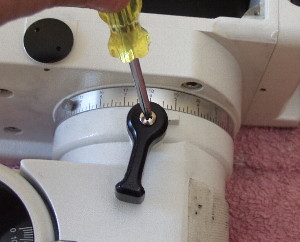 removing the RA lock lever screw