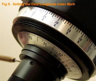 setting the date circles index mark