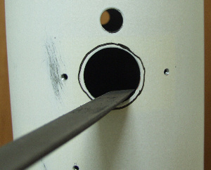 Widening the focuser cut out