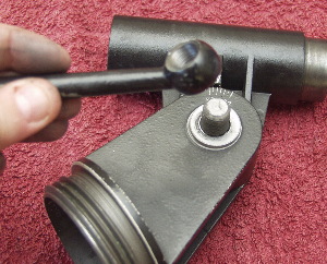 The altitude lock lever removed