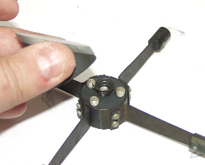 The secondary mirror removed from the spider