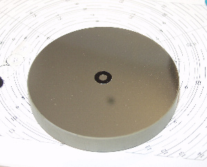 The cleaned and spotted primary mirror from the TAL 1
